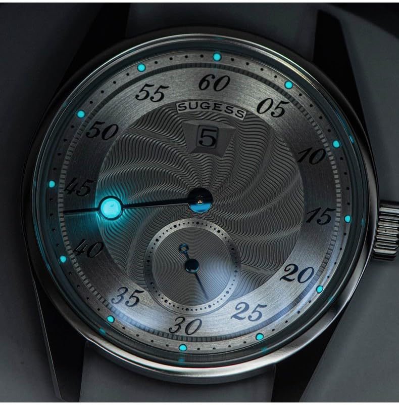 Seestern Sugess S451 Regulator Automatico Acciaio Pelle Grigio Salmone Orologio Uomo