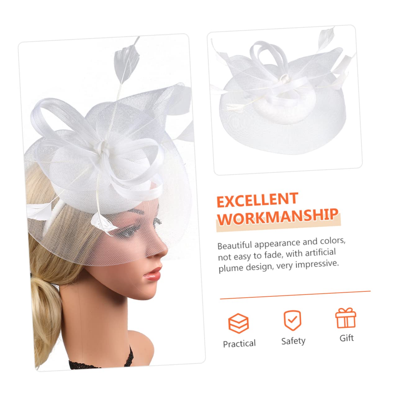 Abaodam 4pezzi Fascinator Cappello da Sposa Rete con Fiore per Cerimonie e Feste Elegante Accessorio per Banquet e Tea Party Leggero e Confortevole Stile Romantico e Raffinato