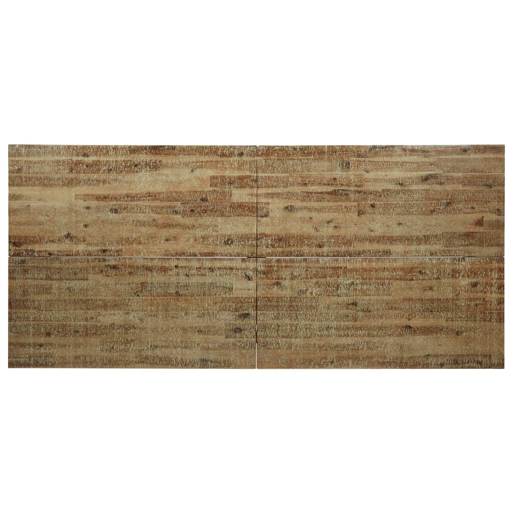 IKAYAA Mesa de Comedor Madera Maciza de Acacia 200x90x75 cmMesa Industrial de Comedor Mesa Salon Rustica Mesa Comedor Patas Metálicas/Hierro