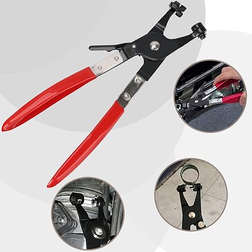Miniatura 5 de JANNO Juego de 4 alicates de abrazadera de manguera, herramienta de abrazadera de manguera de agua y combustible para automóvil, alicates de resorte
