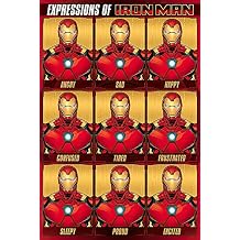 POSTER STOP ONLINE Iron Man - Marvel Comics Poster/Print The Many Expressions of Iron Man Size 24" x 36"