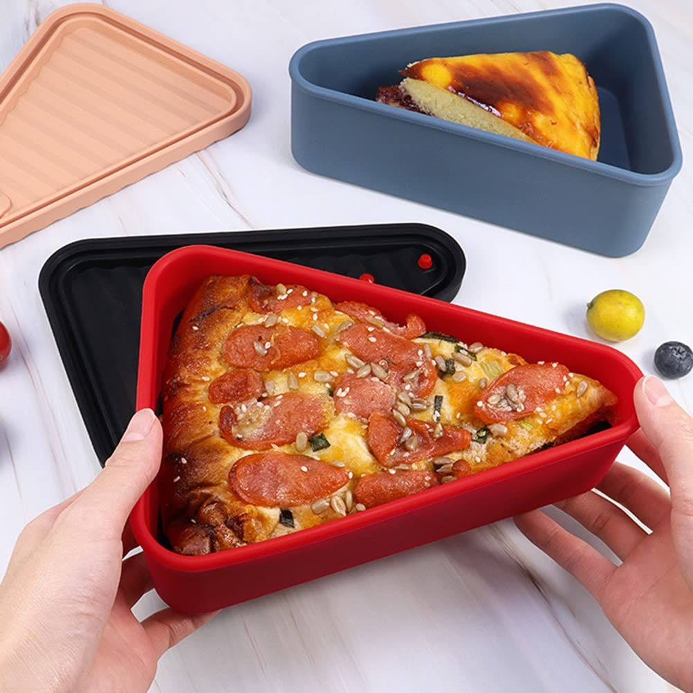 AID 1 boîte de rangement réutilisable pour pizza, économise de l'espace, bleu