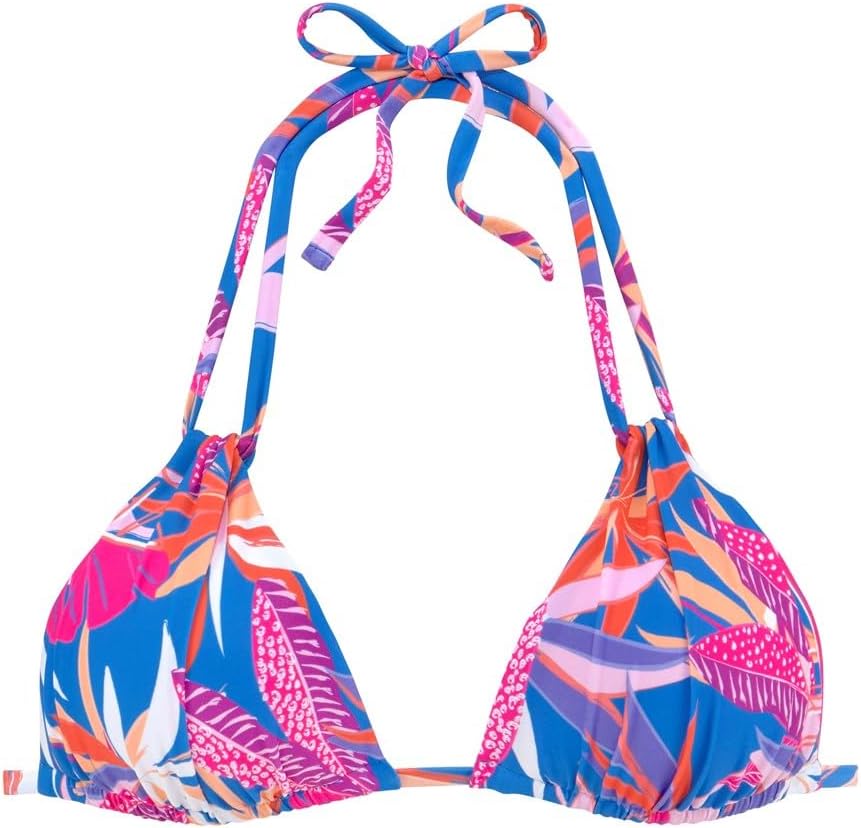 LASCANA Women's Tropical Triangle Bikini Top