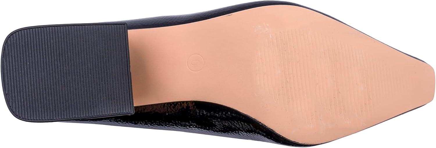 Ninety Union Blink Square Toe Pump On A Architectural 2.5 Inch Heel