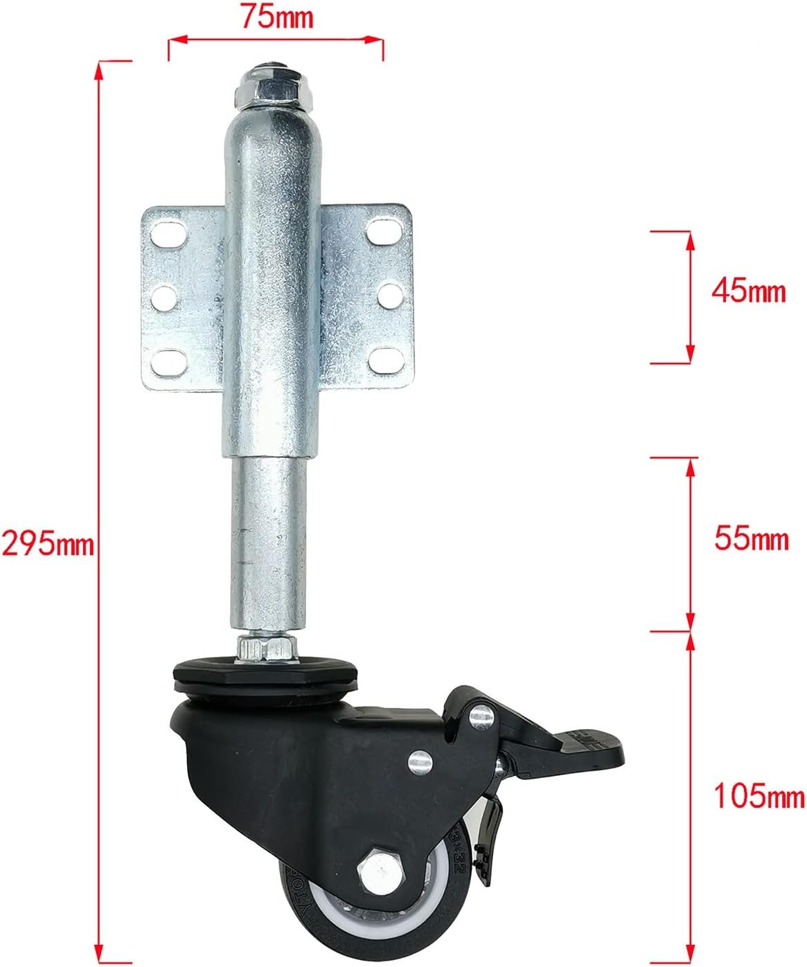 Spring 2.5 Inch Brake Manganese Steel Bracket, Spring Damping Adapts to All Kinds of Road Door (Size : A)