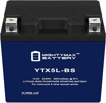 Mighty Max Battery YTX5L-BS Lithium Battery Replacement for SSB VTX5L-BS