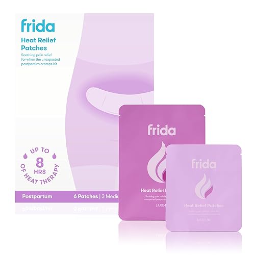 Frida Mom Parches de recuperación uterina, almohadilla térmica para comodidad después del parto, 8 horas de alivio del calor no medicado para