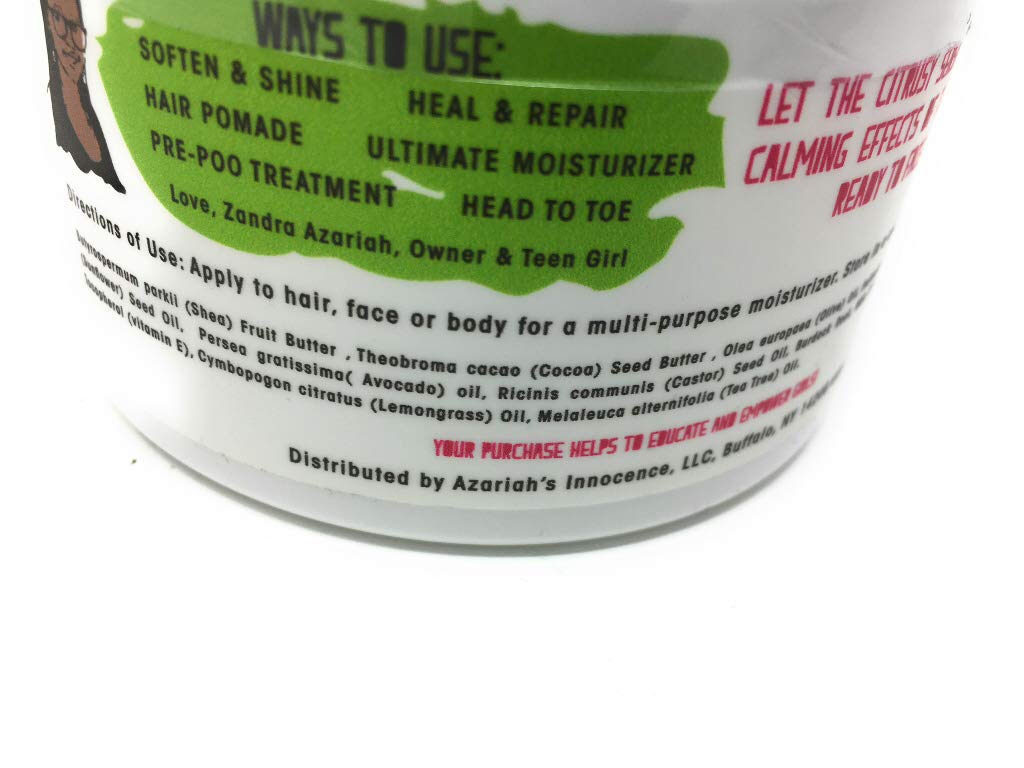 ZANDRA Lemon Tea Tree Hair & Body Souffle, 8 FZ