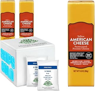 Salutem Vita - Yellow American Deli Cheese, 1 lbs. (actual weight may vary within 5%) - Pack of 3
