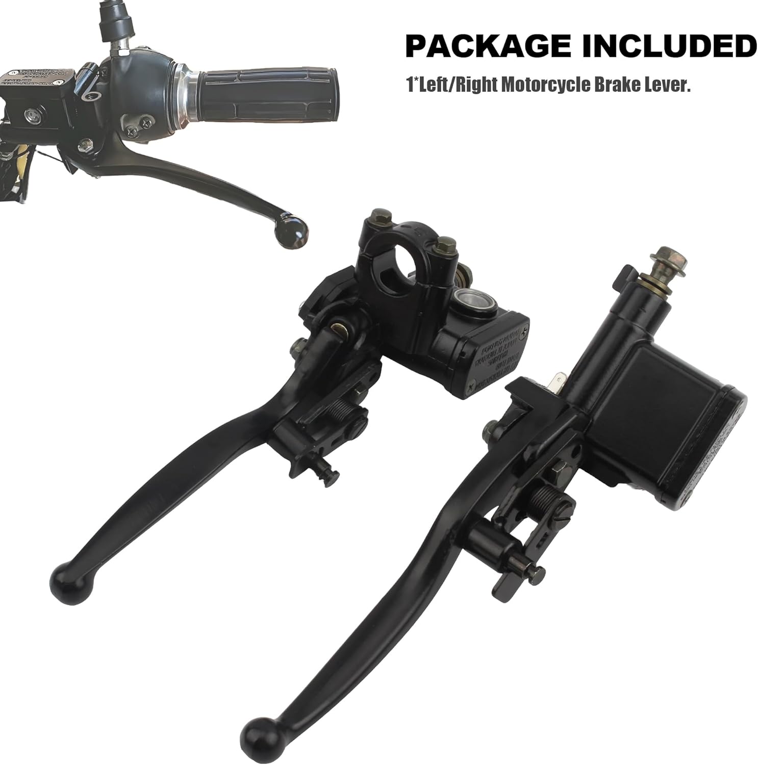 PowerMotor 7/8" Front Back Brake Master Cylinder,22mm Handlebar Hydraulic Brake Lever Clutch Kit for ATV UTV GY6 50cc to 250cc Motorcycle Quad Dirt Mini Bike Moped TaoTao 4 Wheeler