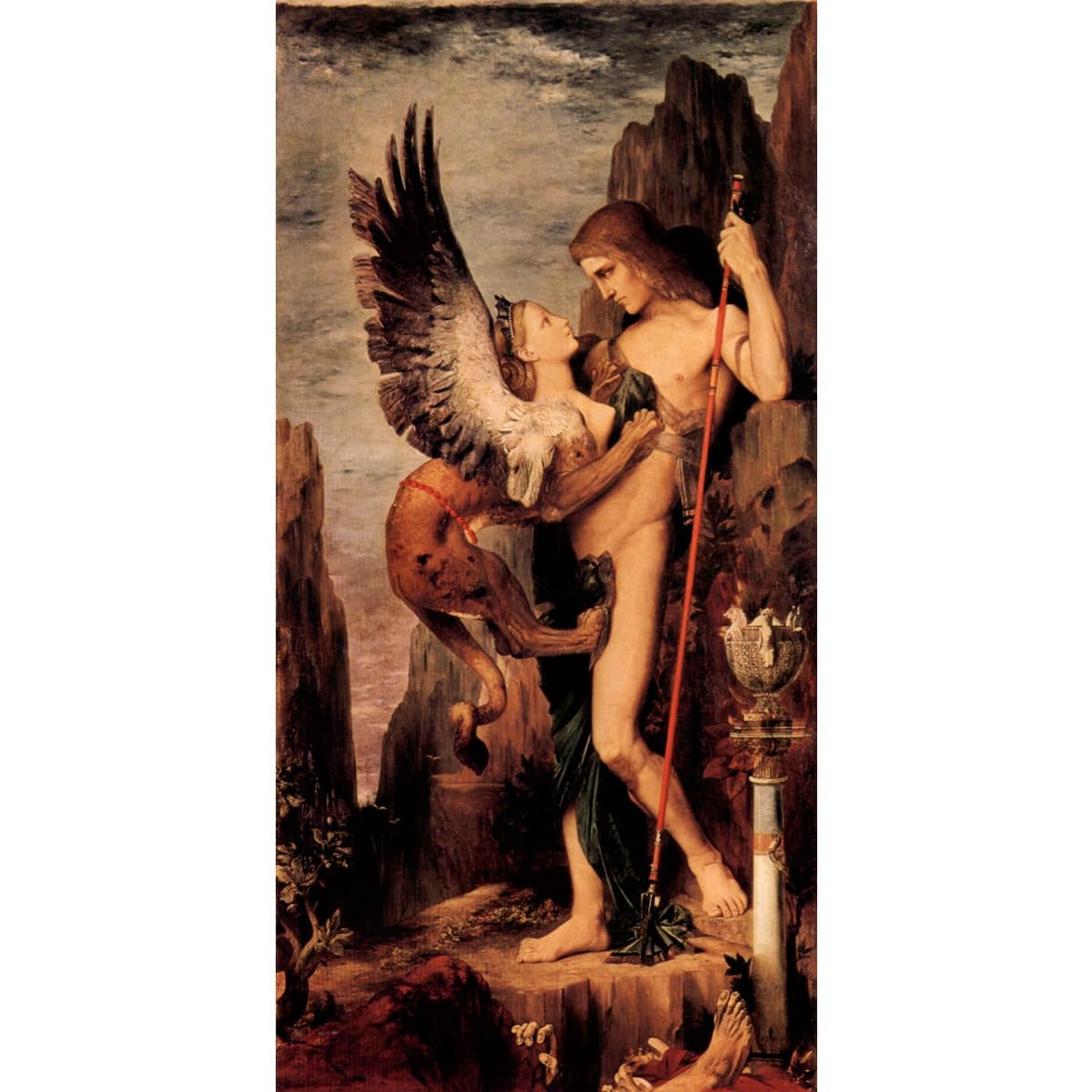 Œdipe et le sphinx Gustave Moreau affiche art symboliste 76x101 - 2