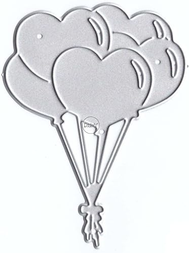 DzIxY Troqueles de corte de metal con forma de corazón para sellos transparentes y juegos de troqueles de corte de metal para hacer tarjetas,