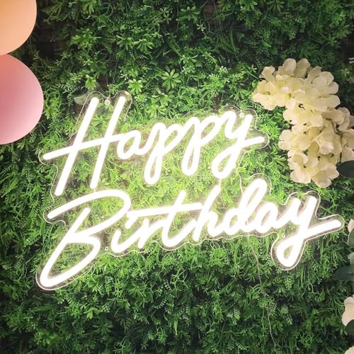 Happy Birthday Neon Sign 22.4x13.8 in USB powered