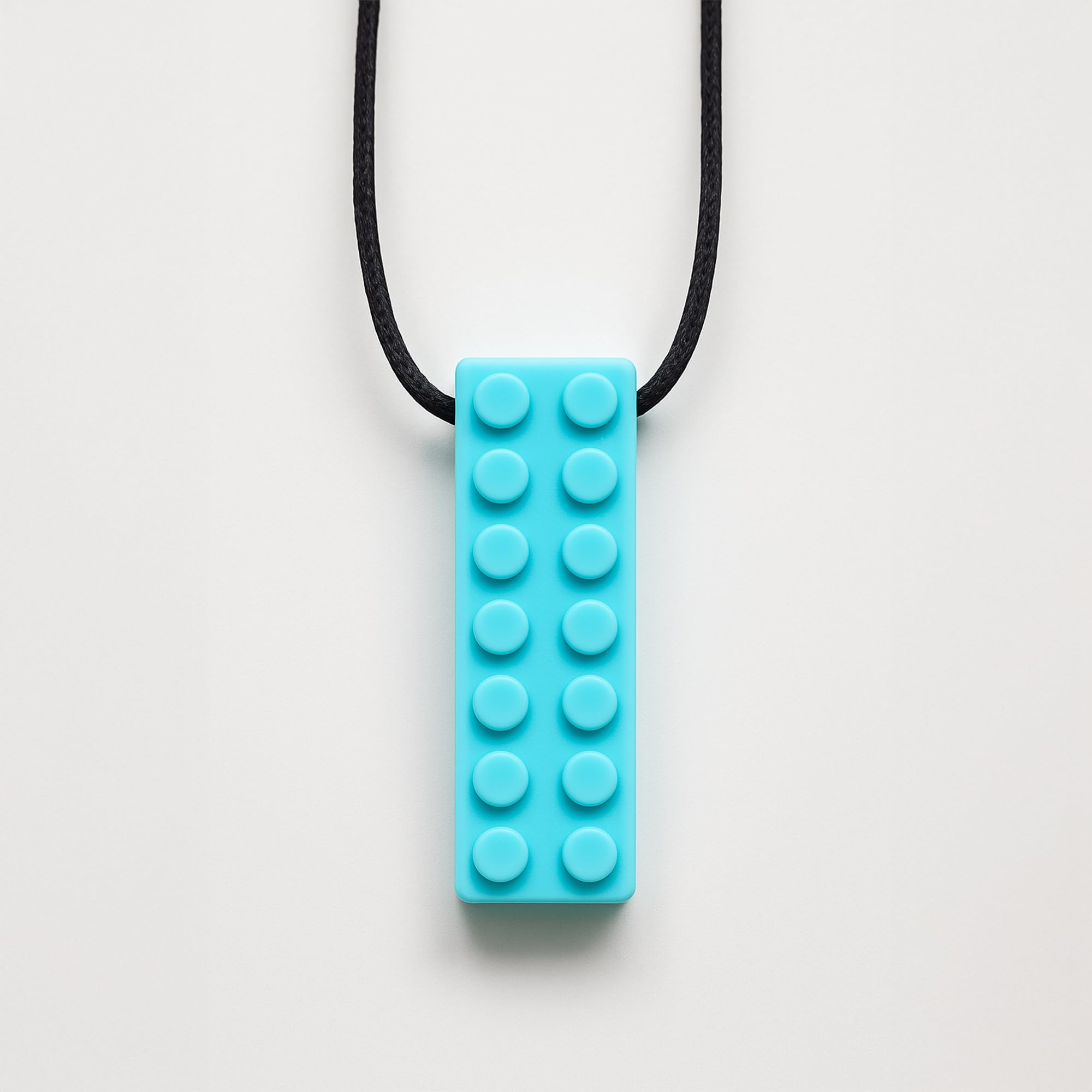 Abley's Sensory Chew Necklace, Silicone Block Design, Food-Grade Material for Anxiety Relief and Teething (Blue)-picture-24