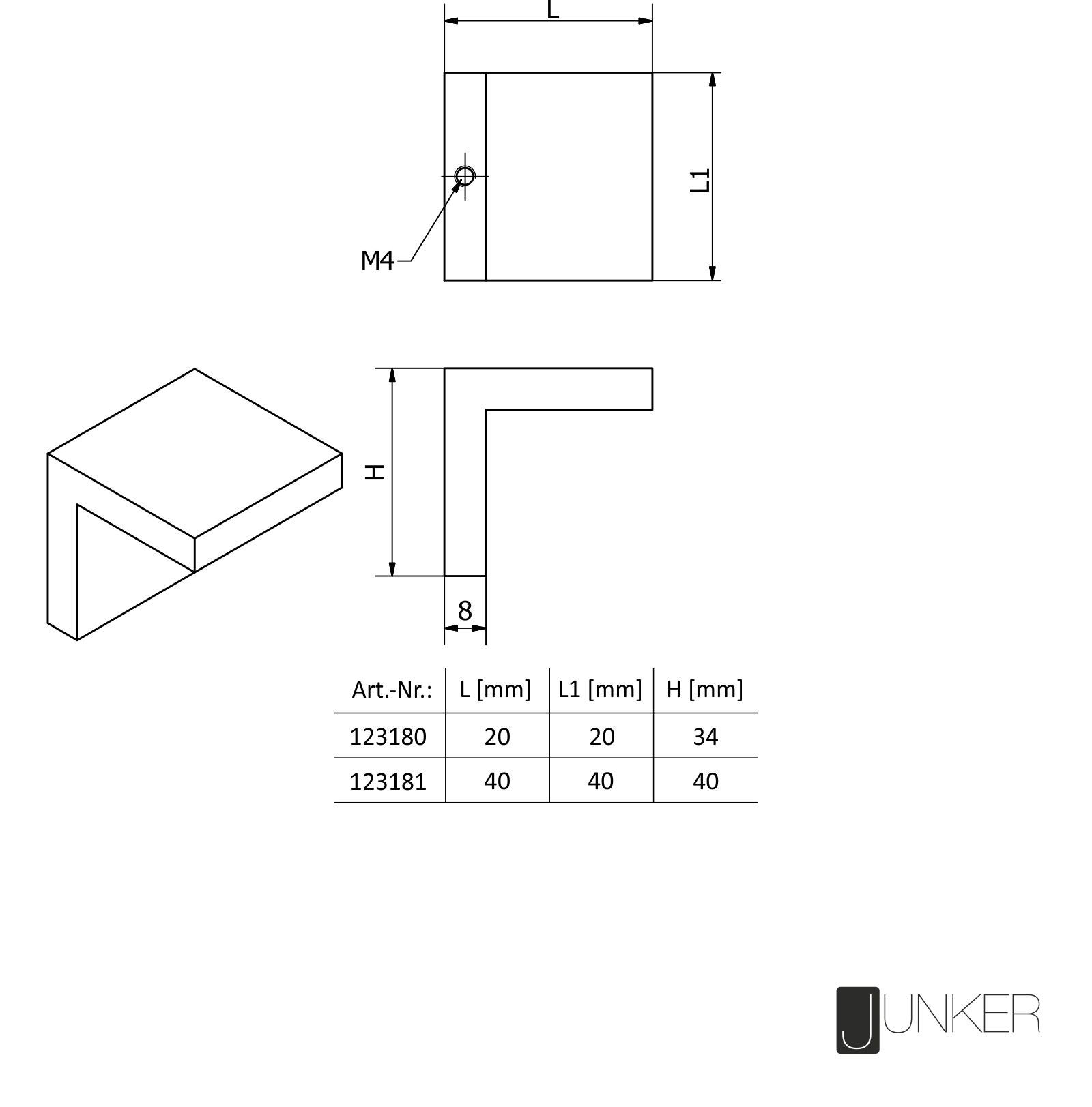 SOTECH 10x Möbelknöpfe NORTHAMPTON Länge 40mm Höhe 40mm Edelstahl gebürstet