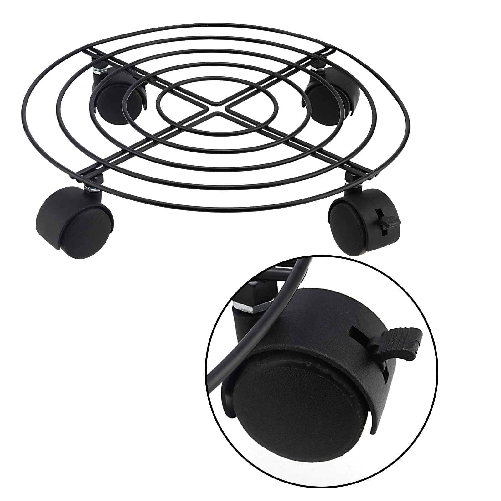 Großer Pflanzenroller Mit Feststellbaren Rädern – 2 Stück, Robuster Mobiler Untersetzer Für Kübel