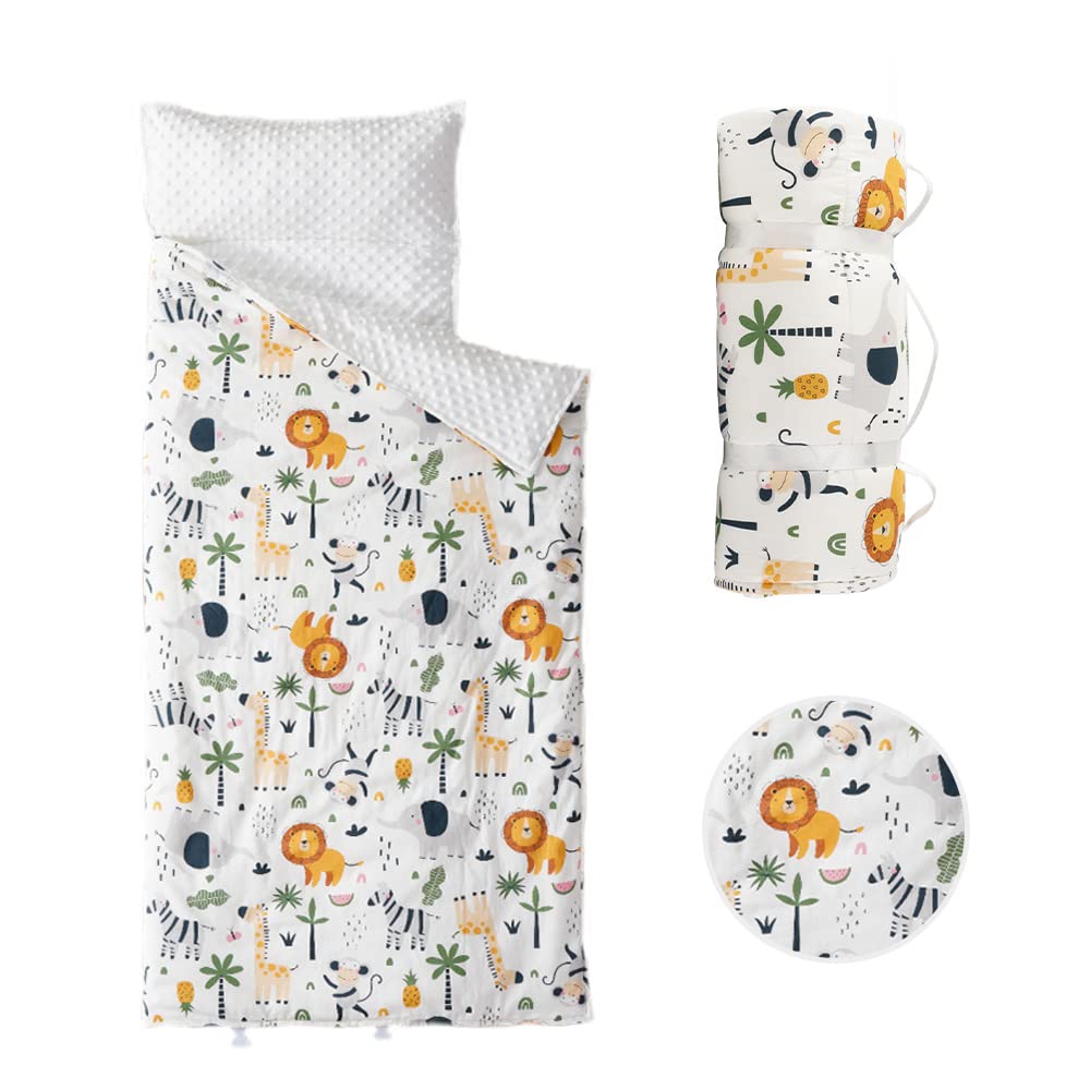 Bunnikins & Clover Kids Nap Mat with Removable Pillow - Soft, Lightweight Mats, Easy Clean Toddler Nap Pad for Preschool, Daycare, Kindergarten - Children Sleeping Bag SIMILAR NOT EXACT ITEM 