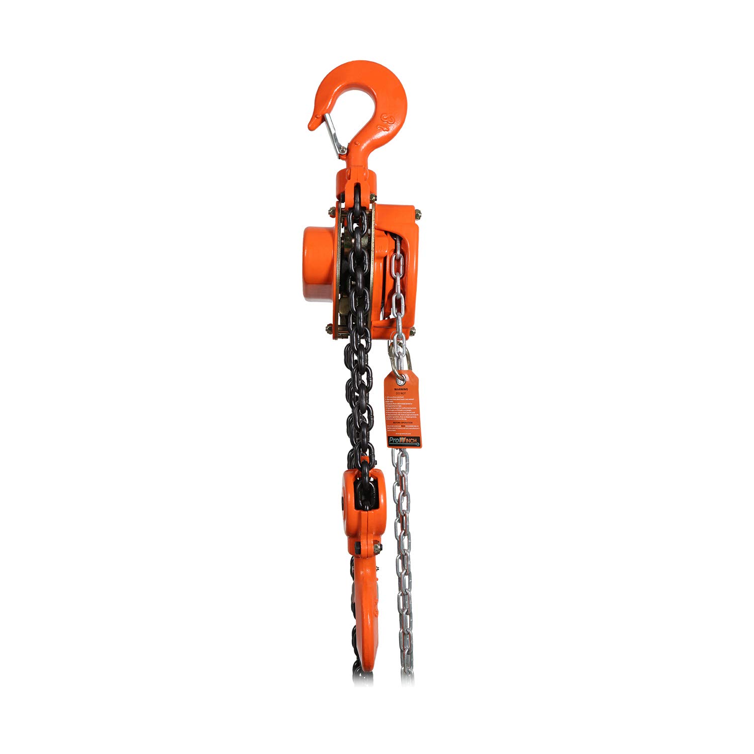 Prowinch Polipasto manual de cadena de 3 toneladas y 30 pies con cadena templada negra G80 duradera para aplicaciones de elevación y aparejo resistentes en entornos industriales y de construcción