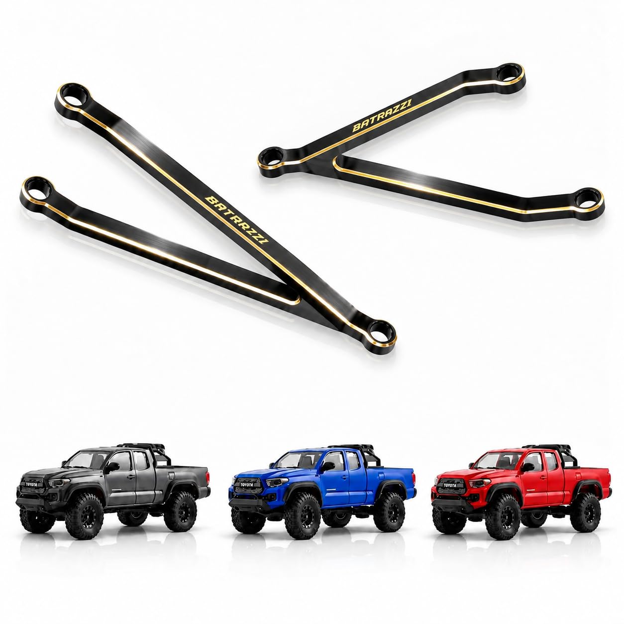 BATRAZZI CNC Brass Upper Link Set for FMS FCX24M Tacoma RC Crawler Upgrade Parts