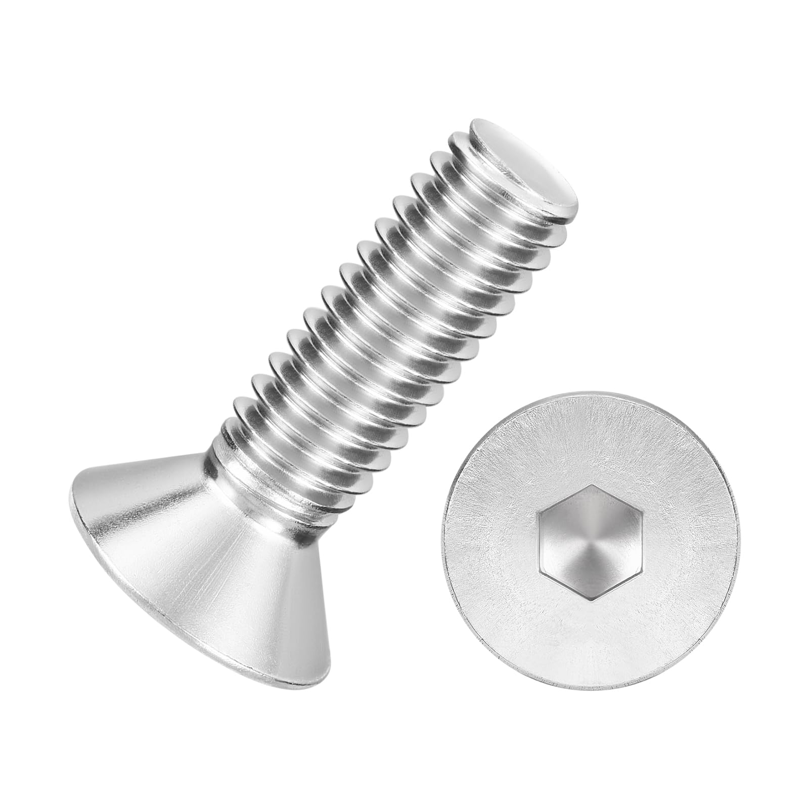 Kozelo 100Pcs[M4-0.7x14] Flat Head Socket Cap Screw Countersunk Bolt — image 1