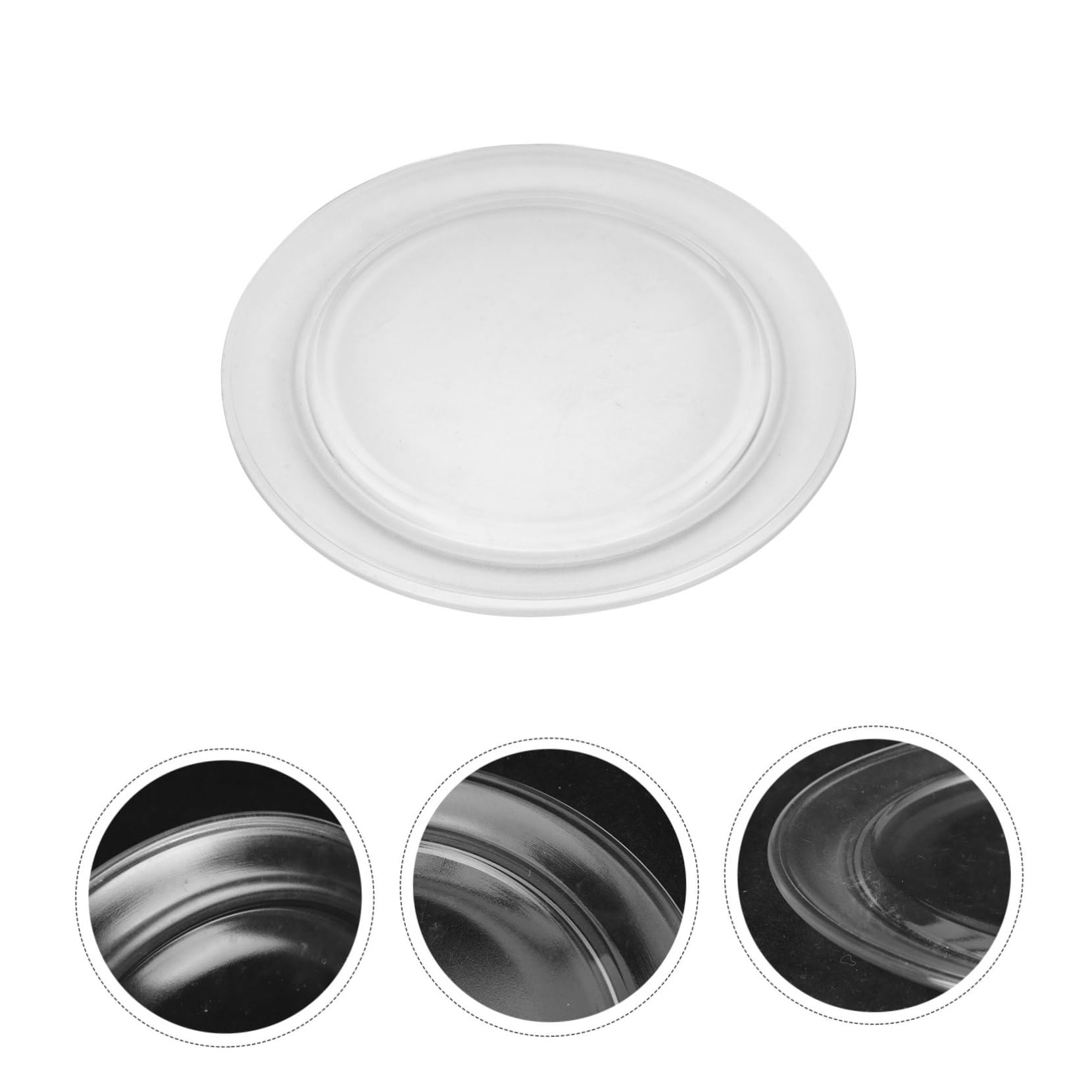 LABRIMP Plato para Horno Microondas de 27 Cm Bandeja Giratoria de Vidrio Fácil de Limpiar para Una Cocción Eficiente