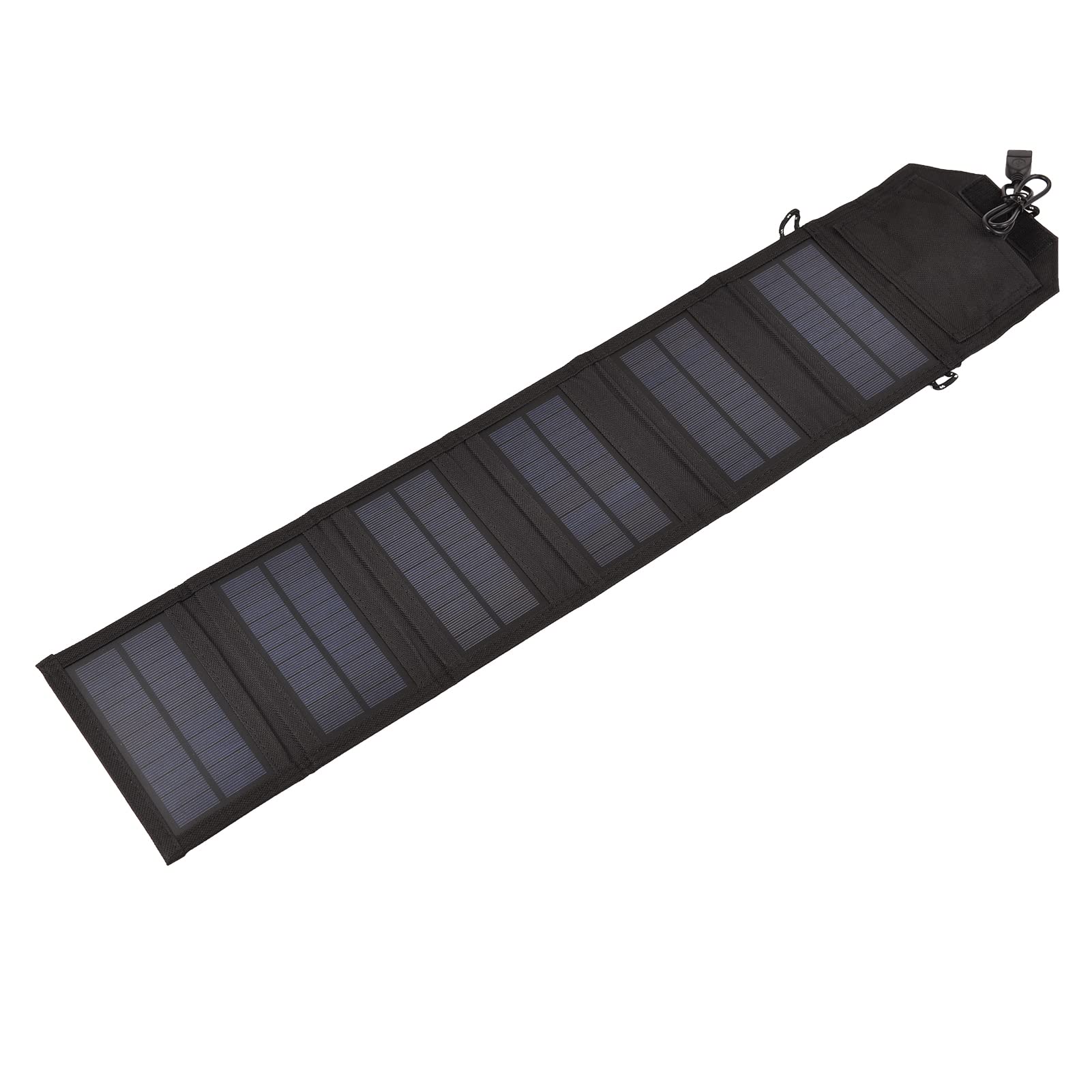 Placa de carga solar portátil para camping y senderismo con salida USB eficiente
