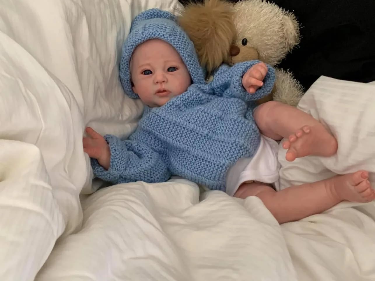 Realistyczne lalki Reborn Baby Dolls Pełne kończyny winylowe lalki niemowlęce, realistyczne lalki dla noworodków, miękkie materiałowe ciało, które wyglądają jak prawdziwe dziecko, z zabawką do