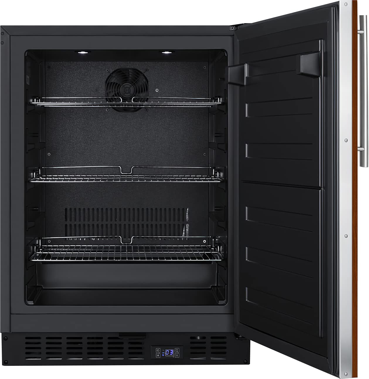 Summit Appliance 3.7 Cu. Ft. Frost Free Upright Freezer In Black With Panel-Ready Door Al on Fridge.com - View 3