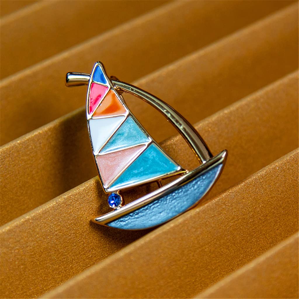 Emaille-Segelboot-Broschen kreieren Anstecknadeln, Damen-Herren-Mantel-Accessoires, Geschenk-Mantel-Accessoires