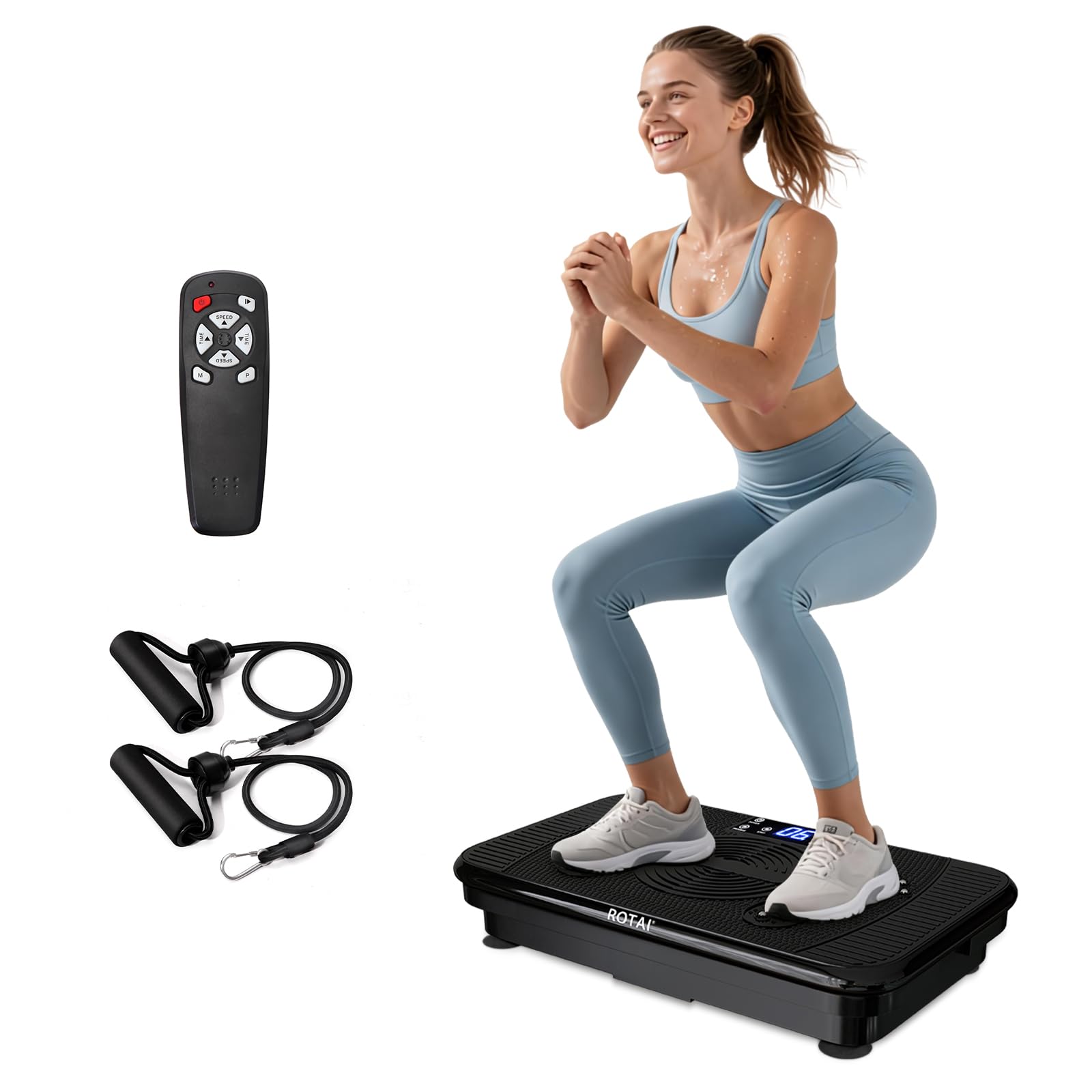 Vibration Plate for Lymphatic Drainage Full Body Workout - Home Exercise Machine for Weight Loss and Muscle Toning