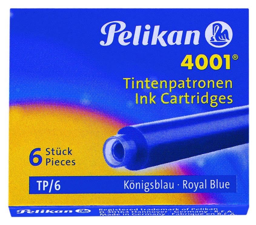 Pelikan Cartouche pour stylo à plume en étui de 6 Encre Bleue Lot de 50