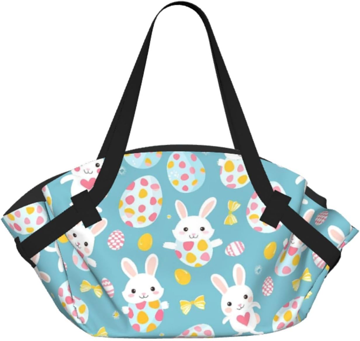 Easter Day (2) Pattern Foldable Camping Tote Bag Picnic Blanket Bag Portable Beach Mat Tote Waterproof Outdoor Picnic Mat Carry Bag
