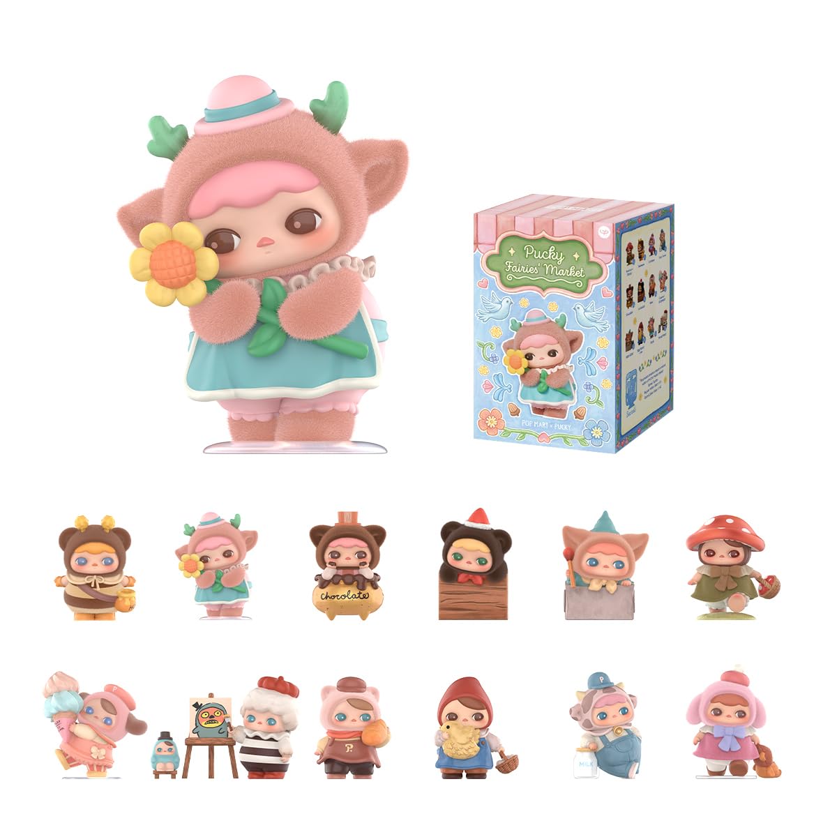POPMART PUCKY Fairies' Market シリーズ Amazon.com: POP MART PUCKY Fairies' Market Series Blind Box