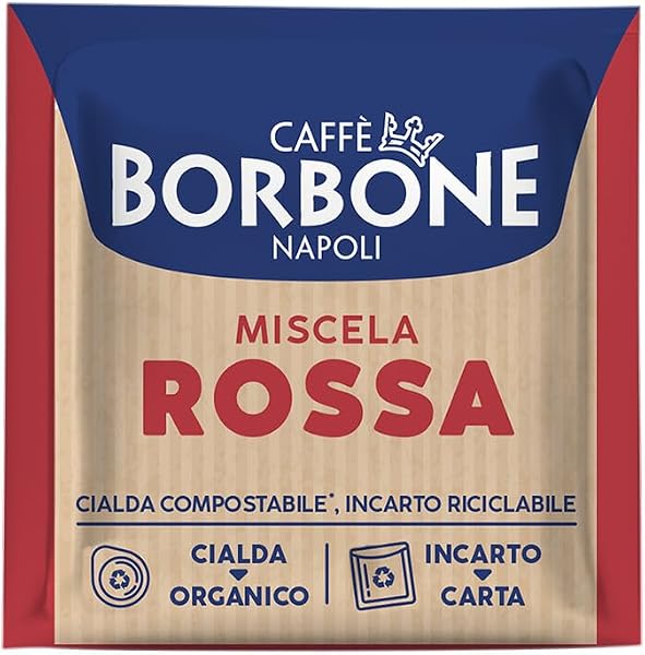 Caffè Borbone Cialda Compostabile, Miscela Rossa - 300 Cialde - Sistema ESE diametro >44 mm - 300 pz (2x150 pz) - 4