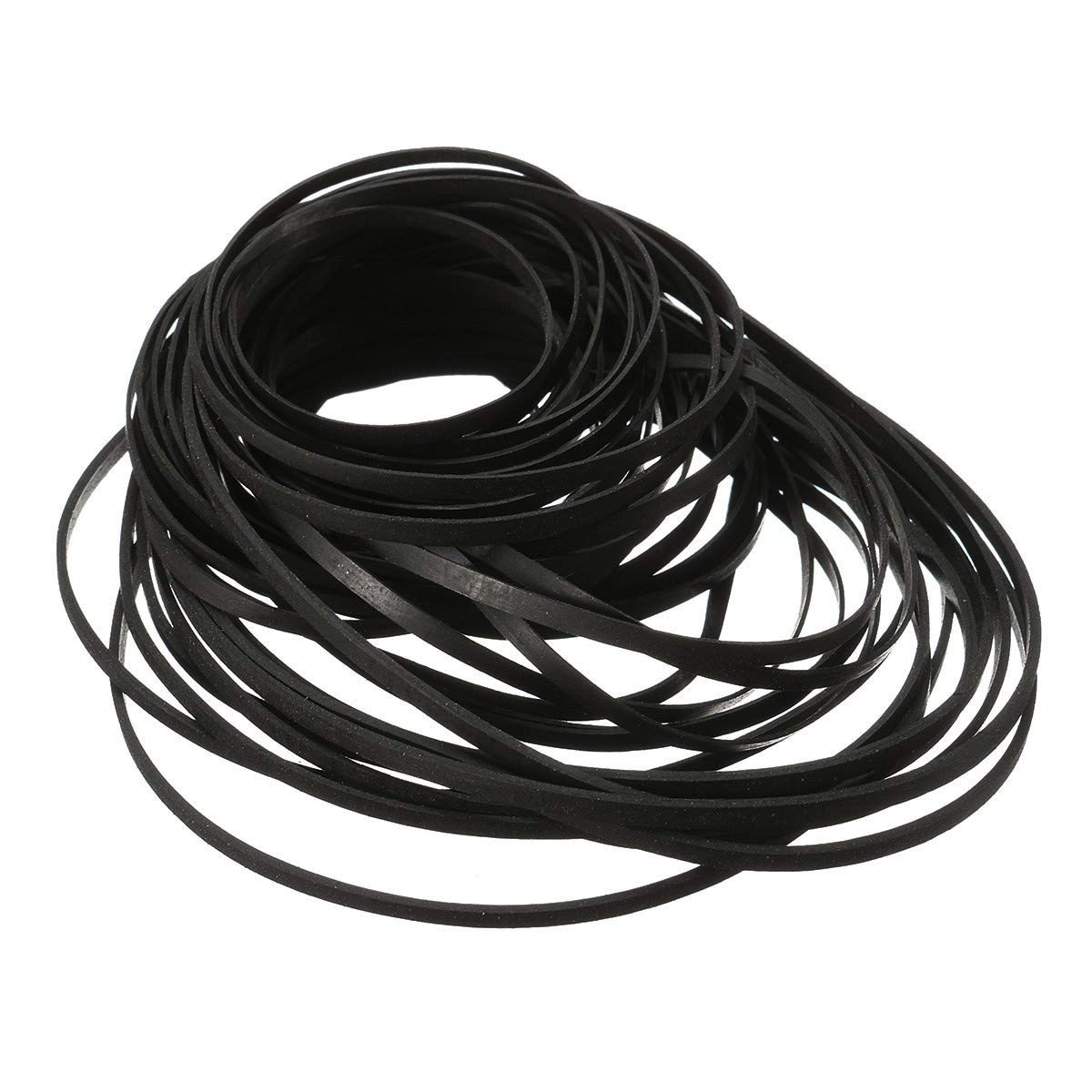 50 Courroies Cassette Mix – Diamètre 40 à 135 Mm – Caoutchouc Noir Épaisseur 1 Mm – Pour Lecteurs, Walkman, DVD - 8