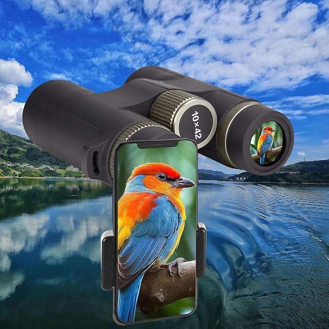 Binocolo 12x42 ad alto ingrandimento per birdwatching, viaggi, osservazione delle stelle, caccia e concerti - visione più ampia