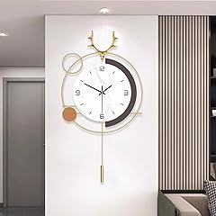 Decorative Silent Quartz Wall Clock with Pendulum, Battery Operated, Large 13 x 25 inch for Living photo Decorative Silent Quartz Wall Clock with Pendulum, Battery Operated, Large 13 x 25 inch for Living