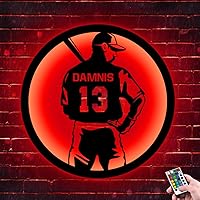 Vista 10 de Custom Golf Player Hanging LED Night Light Personalized Golf Name Neon Sign Golf Player Themed Gift Golf Swing Metal Sign Golf Player Wall Art