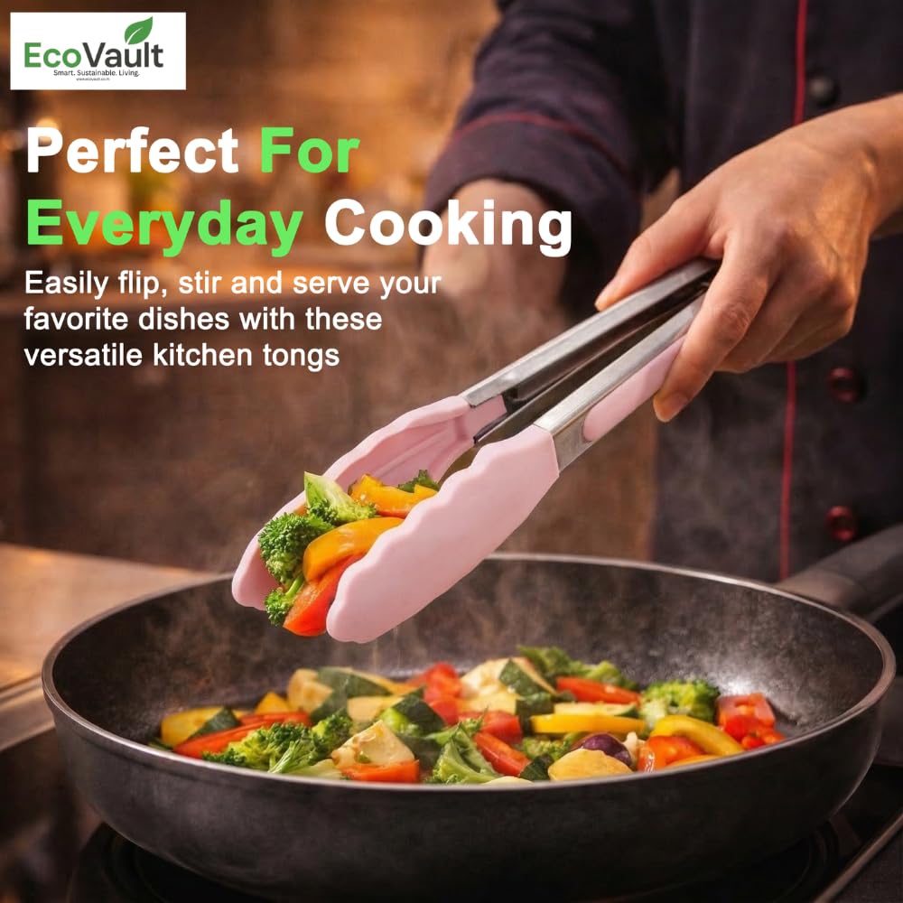EcoVault Food Tongs - Non-Stick & Heat Resistant -3