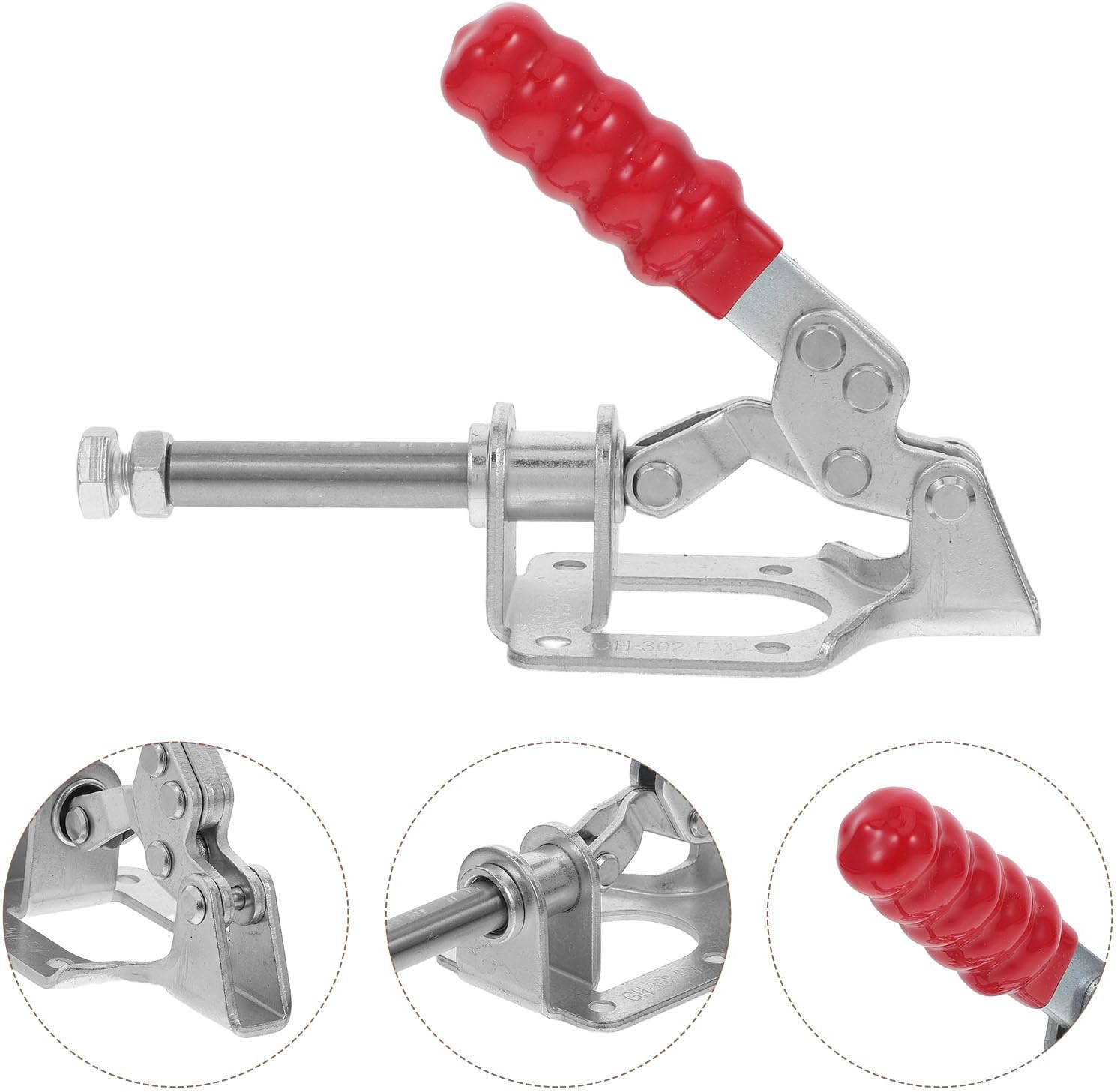 4pcs Push Pull Toggle Clamps Adjustable Quick Release Table Clamps Zinc Plated Steel for Woodworking Carpentry DIY Projects