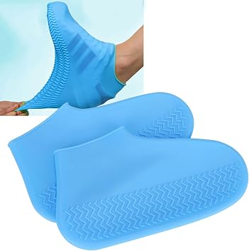 Silicone Shoe Covers - Reusable Non-Slip Overshoes, Rain Boot Protector for Men, Women, Children - Outdoor Shoe Cover, Footwear Protector, M Size