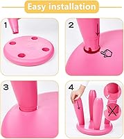 Vista 3 de Taburete de Paso para Niños, Taburetes de Estudio para Jardín de Infantes, Reposapiés Ligeros son Robustos y Duraderos, Muy Adecuados para Usar