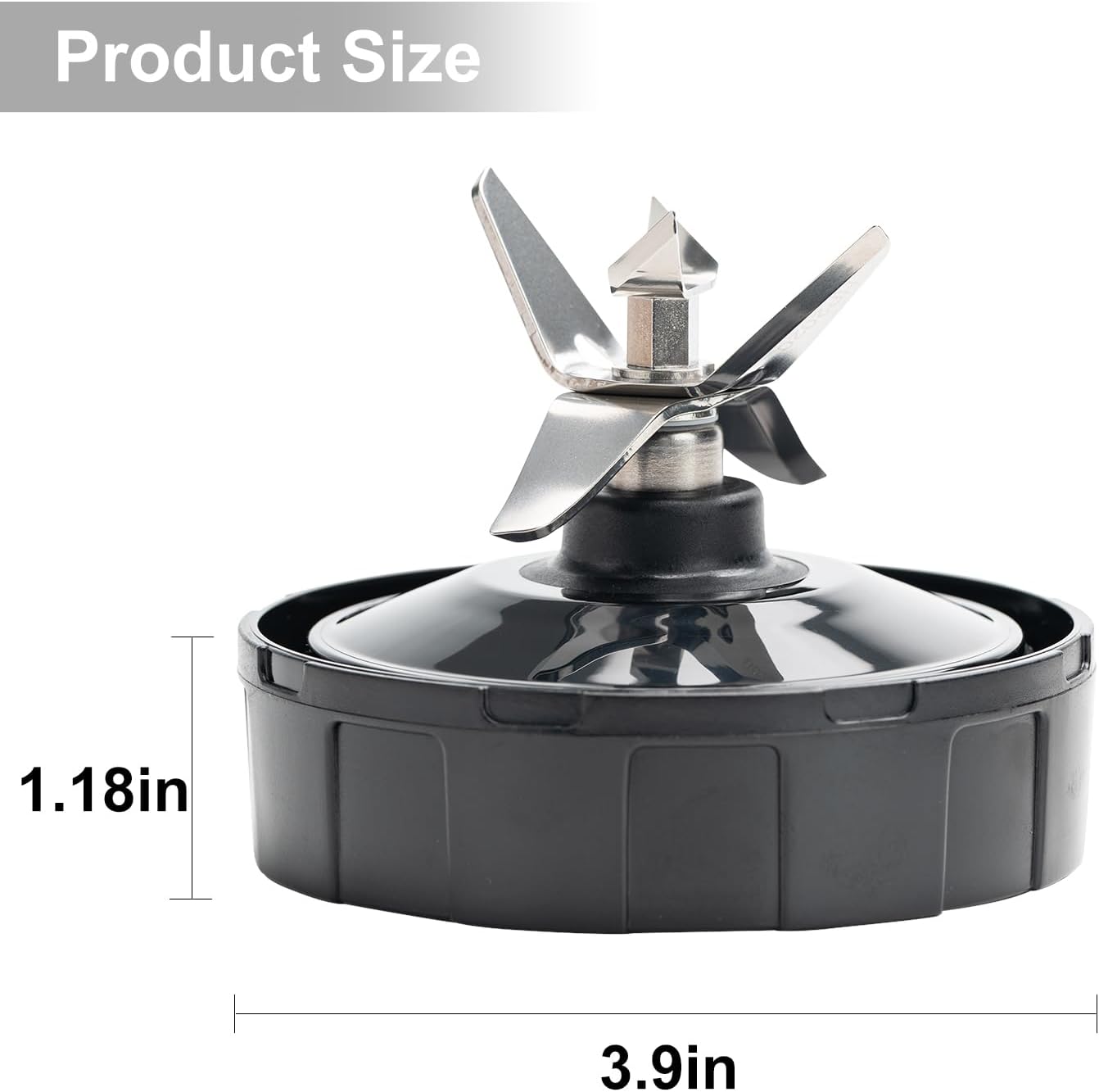 6 Fins Female 3.9Inch Blender Blade Replacement Parts Compatible with Nutri Ninja iQ 900W BL454-70 BL455-70 and 1000W BL481-70 BL482-70 BL483-70 BL480 BL480D.