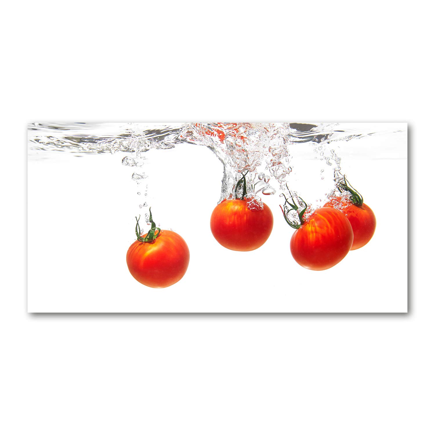 Impression sur verre cuisine nettoyage facile grand tableau rouge panoramique