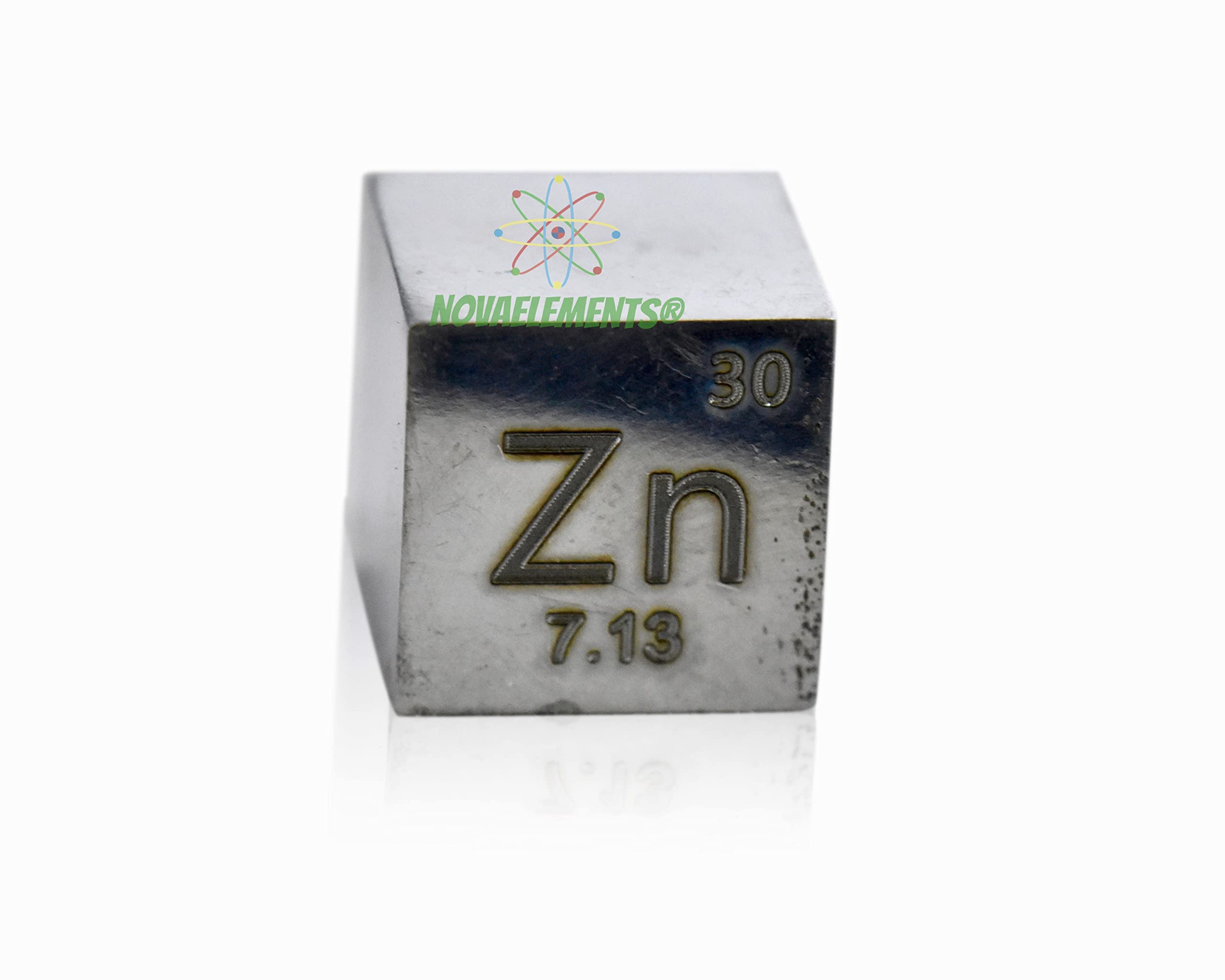 Zinc Cube, Zinc Metallic Cube 10x10x10mm 99.9% Pure for Collection Items