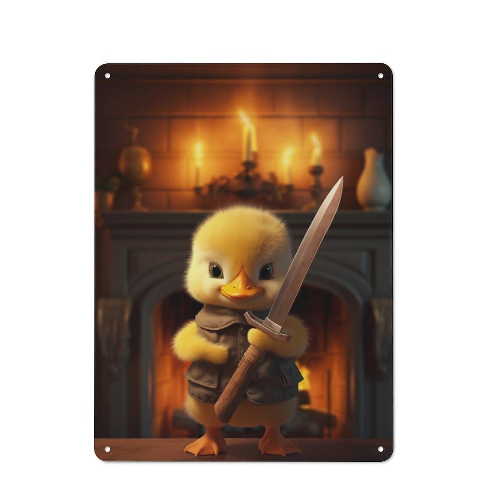 Junmoney Duckling Blade Retro Tin Sign 40X30cm For Garage Or Workshop, For Furnishing A New Garage And Workshop With Retro Decor