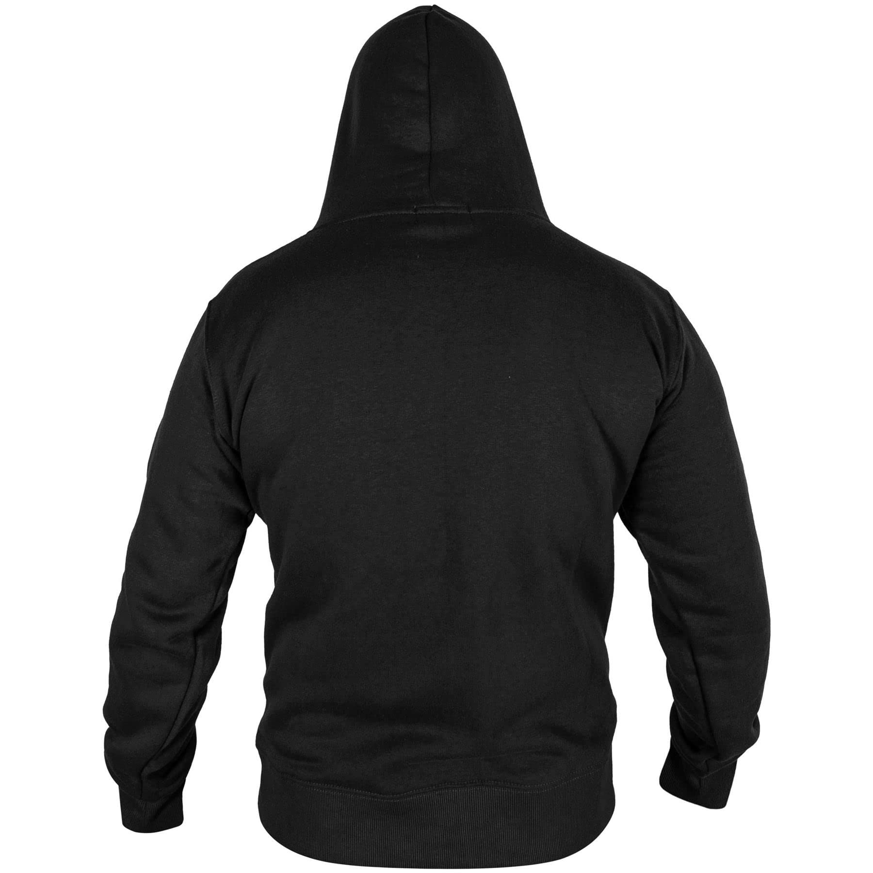 A2Z Męskie runo Zwykły błyskawiczne Bluza Zakapturzony bezpieczeństwo - Zipper Black 4XL