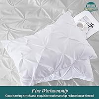 Vista 4 de beddingstar - Juego de fundas de almohada plisadas de 2 a 600 hilos, 100 % algodón egipcio, magníficas fundas de almohada decorativas