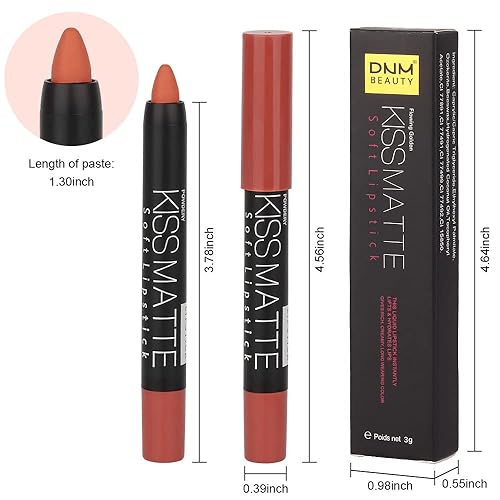 Miniatura 140 de evpct Juego de 3 lápices y lápices labiales mate de color rosa natural claro, lápiz y lápiz labial, juego de lápiz labial y delineador de labios a