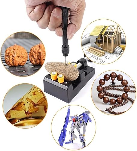 Nimomo Pin Vise Handbohr, Mini Hand Drill Hand Bohrmaschine, 0,3–3,4mm mini bohrer Handbohrer für Epoxidharz, Modellbau, DIY Holz Bastelarbeiten, Gießharz Bohren, Schmuckherstellung